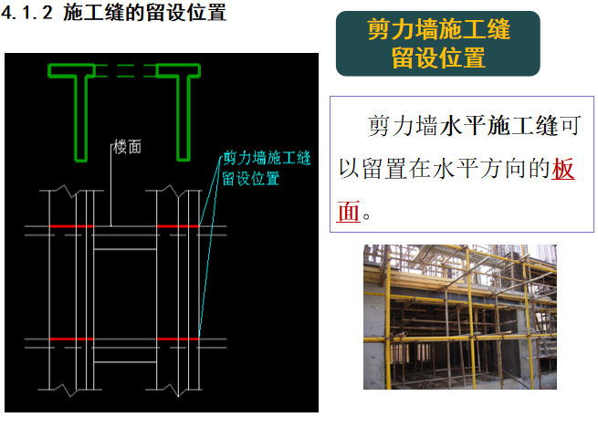 混凝土分项工程施工缝后浇带培训讲义_2