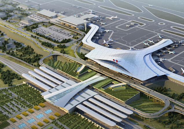 乌鲁木齐机场改扩建工程资料下载-新机场航站楼工程创优策划书（多图）