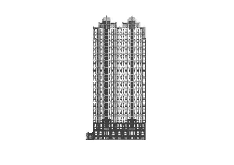 60平户型CAD资料下载-[辽宁]大连东港某地块1号楼居住建筑施工图（CAD）