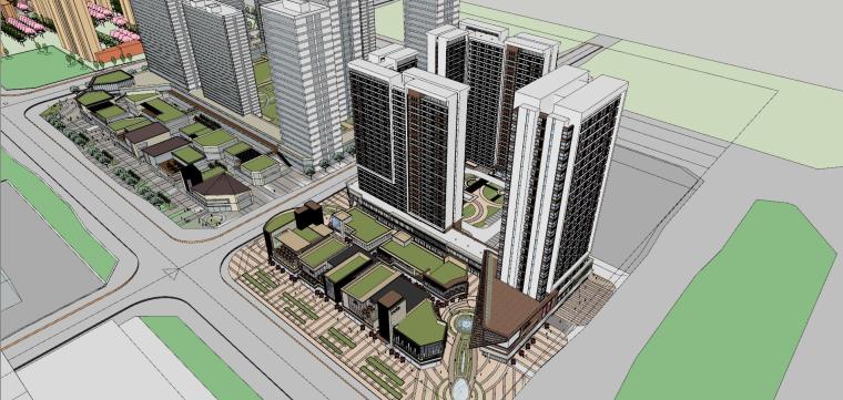 郑州知名地产大都会E4地块（知名地产百荣荣寓）加合建筑模型设计-W 5
