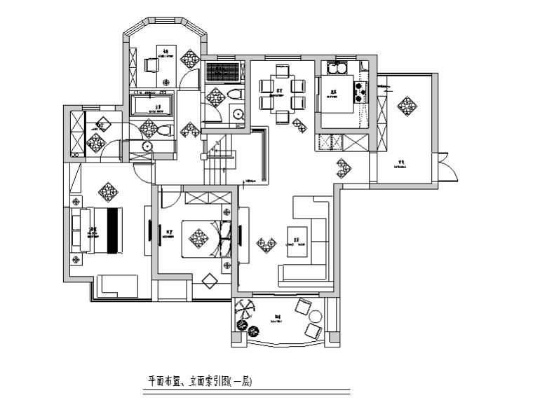 144平装修效果图资料下载-[江西]现代中式风格150平跃层公寓设计施工图（附效果图）