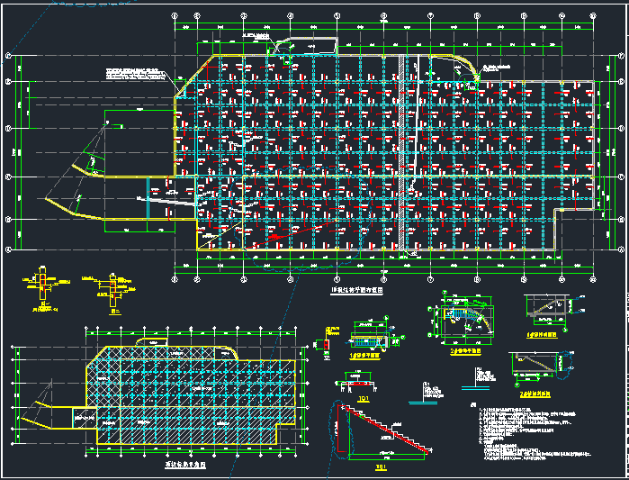 车库基础平面图资料下载-地下单层框架结构独立车库结构施工图