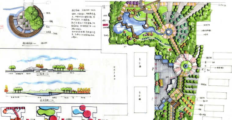 考研园林快题资料下载-32套公园手绘考研快题设计方案