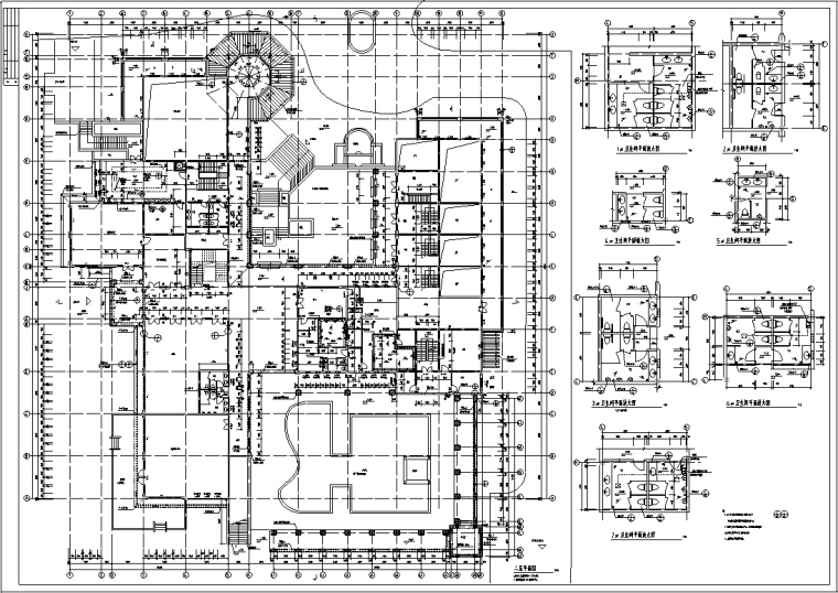 欧式多层会所建筑设计方案施工图CAD-2