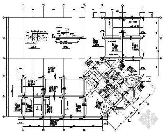 三层框架办公楼图纸资料下载-某三层框架办公楼结构图纸