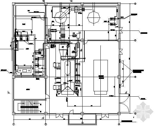 蒸汽锅炉房热力系统布置图资料下载-某医院蒸汽锅炉平面及基础图