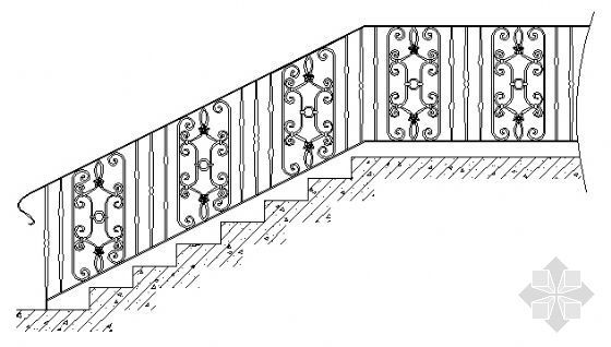 楼梯栏杆详图资料下载-楼梯栏杆详图09 (绘制细致)