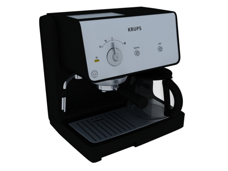 咖啡机犀牛模型资料下载-家用咖啡机3D模型下载