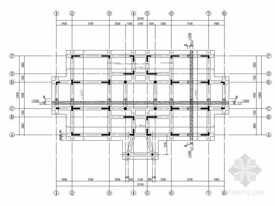 四层楼宿舍楼建筑结构图资料下载-[海南]五层框架剪力墙结构员工宿舍楼结构图（2014.5出图）