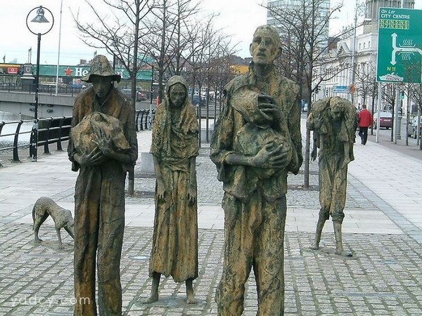 23个世界上最具创意的城市雕塑！-24个世界上最具创意的城市雕塑，都柏林，爱尔兰大饥荒