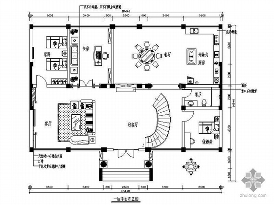 云轩别墅装饰设计方案图资料下载-双层别墅设计方案图