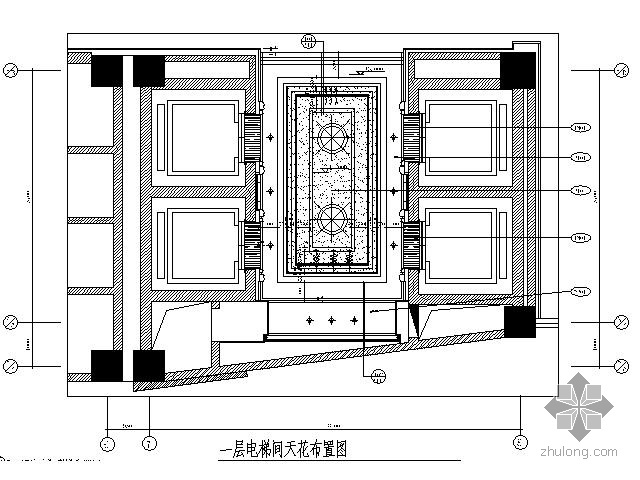 绿建三星级施工图审查资料下载-涉外三星级酒店电梯厅施工图