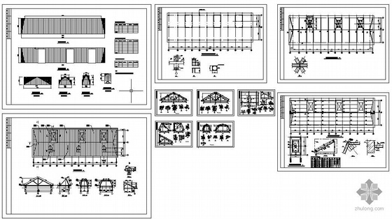 桁架坡屋面dwg资料下载-某平屋面改坡屋面图纸