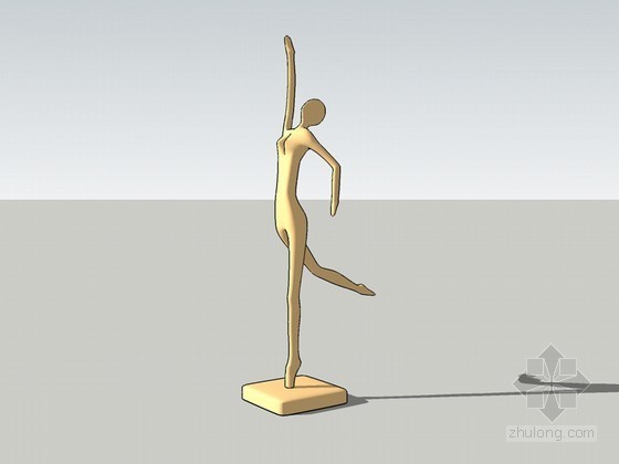 雕塑模型sketup资料下载-人形雕塑SketchUp模型下载