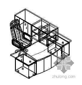 cad住宅模型资料下载-办公桌CAD模型