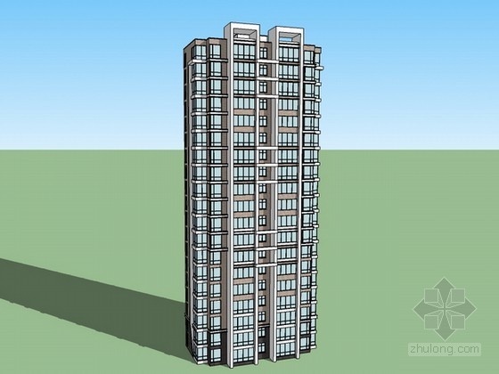 高层住宅skp模型资料下载-高层住宅楼
