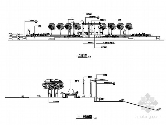 居住区会所周边绿地景观工程施工图- 