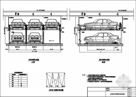 机械停车库地下室资料下载-地下机械停车库消防设计图纸