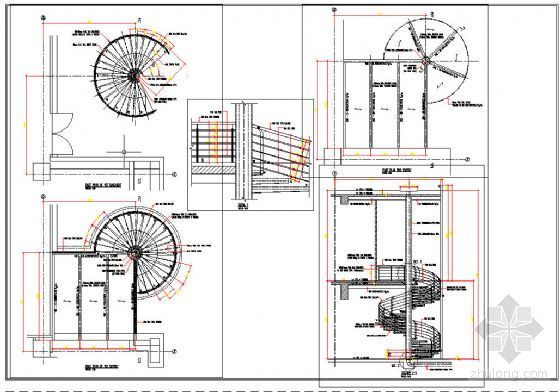 钢结构螺旋梯cad资料下载-国外钢结构螺旋梯