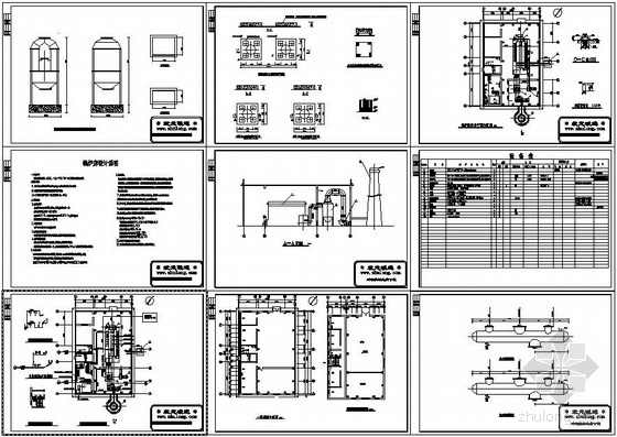 热水锅炉补水资料下载-10T锅炉房设计图纸