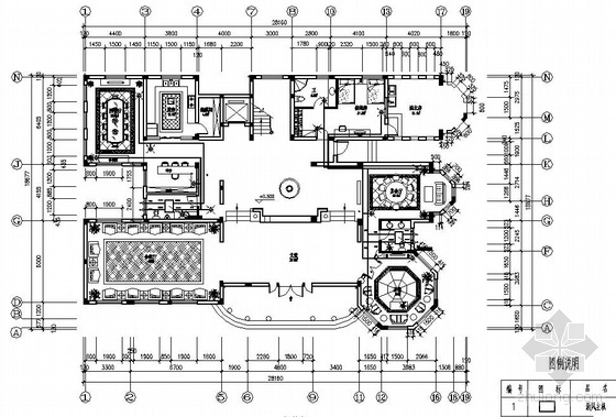 某美食城空调风平面图资料下载-某别墅空调平面图