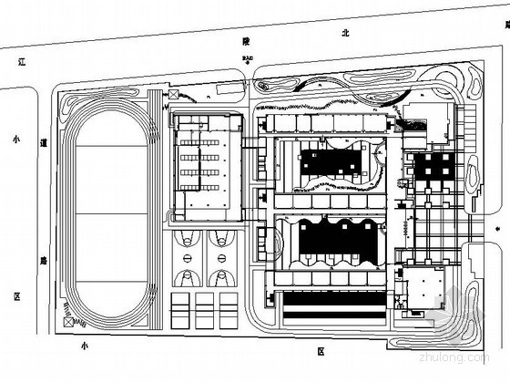 小学校园cad图设计图资料下载-苏州某小学校园景观施工图