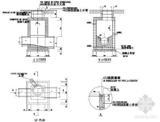 行车道检查井大样资料下载-道路下检查井大样图