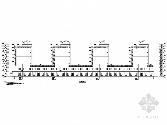 住栋一层平面图资料下载-[河南]4栋七层底框结构带商业网点住宅楼建筑结构施工图