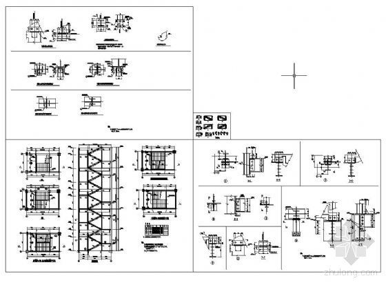 四跑钢楼梯资料下载-某三跑钢楼梯详图