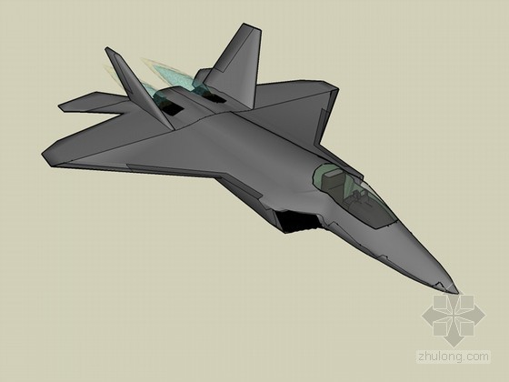 飞机SU模型下载资料下载-战斗飞机SketchUp模型下载