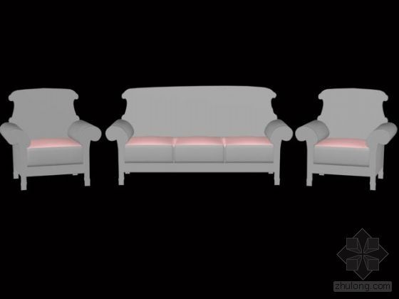沙发欧式沙发资料下载-欧式沙发模型2