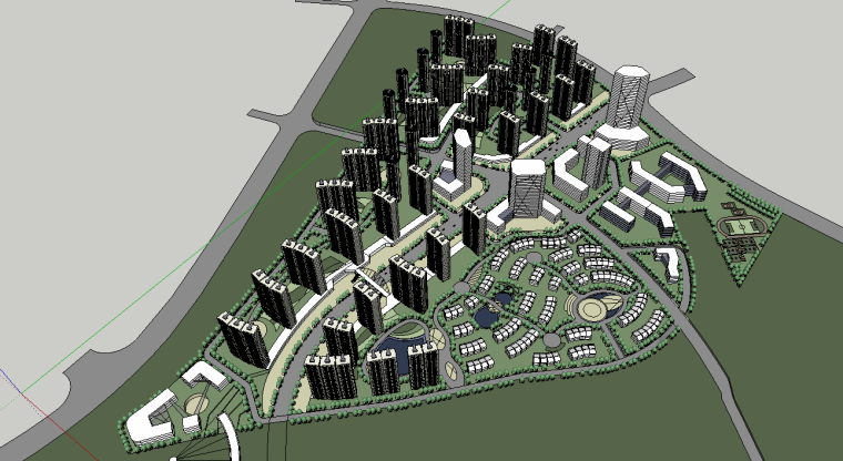 现代高层居住区规划设计SU模型-微信截图_20181026173140