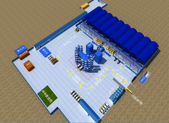 铁路工程项目建设《临建标准化手册》166页-拌和站效果图