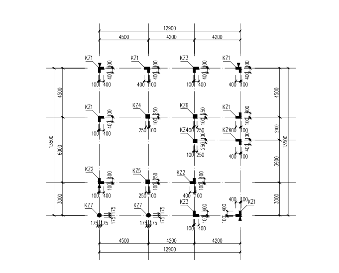 异形柱别墅图纸资料下载-[湖北]异形柱框架结构别墅结构施工图（CAD、14张）