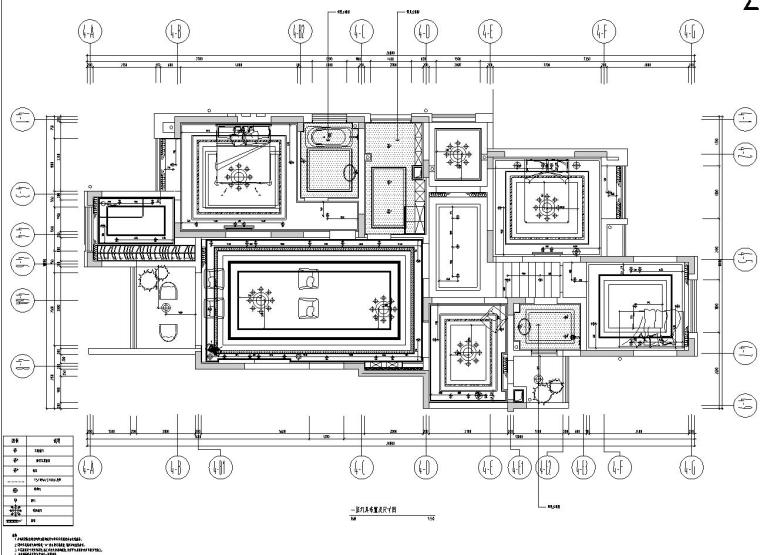 盛世融城别墅样板房室内施工图设计（CAD+实景图）-灯具布置图