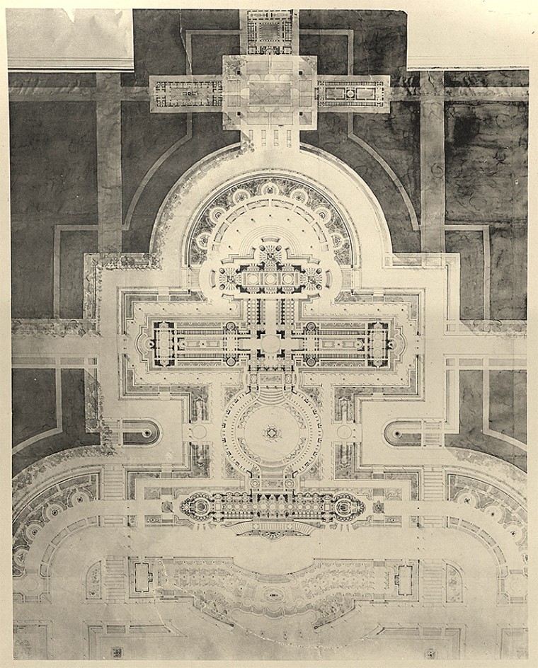 景观建筑手绘表现资料下载-20世纪初建筑手绘表现