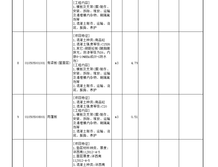[重庆]污水处理工程施工图预算（含图纸，计算书）-综合用房土建工程量清单4
