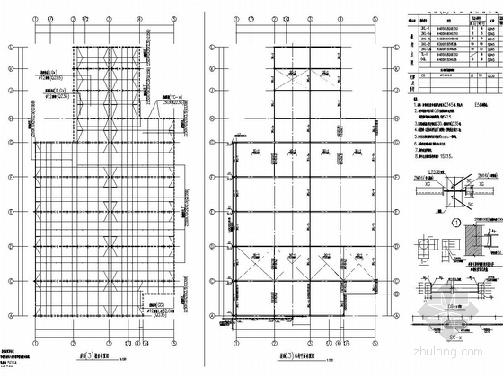 钢结构4S店汽车展厅结构图-结构图