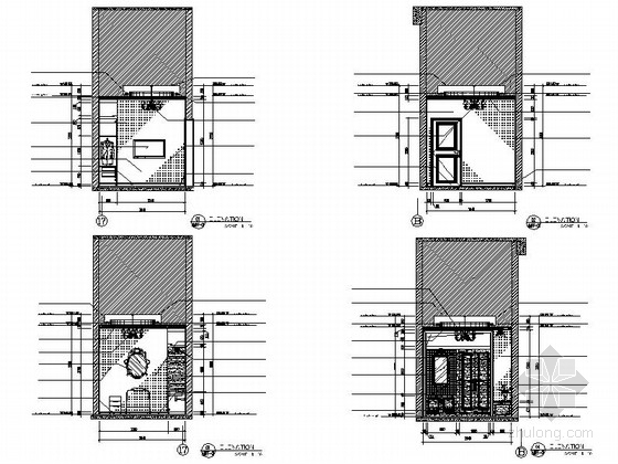  [内蒙古]物流园区豪华欧式体育休闲会所室内装修施工图（含效果）-[内蒙古]物流园区豪华欧式体育休闲会所室内装修施工图（含效果）按摩间立面图 