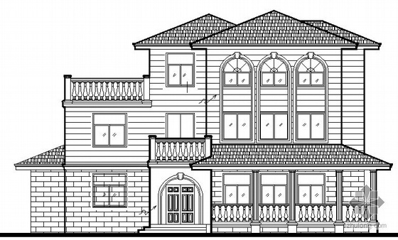 桂林框架结构资料下载-某三层框架别墅建筑施工图