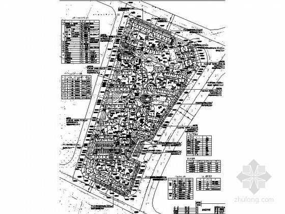 小区用地规划资料下载-[江苏]连云港某用地小区住宅规划总平面图