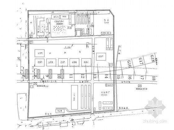 跨江大桥两岸施工现场平面布置图（CAD）-公铁两用跨江大桥对岸场地布置图1 