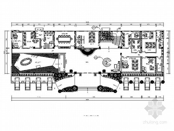 泰禾佛山院子cad施工图资料下载-[佛山]简约大气办公楼室内精装修CAD施工图