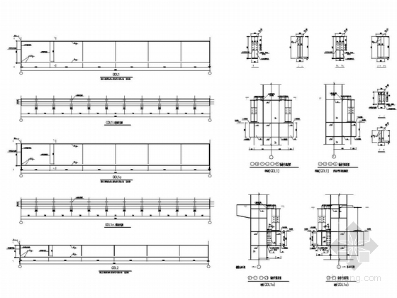 [成都]单层钢结构车间连廊结构施工图（含pkpm计算、建筑图）-吊车梁详图