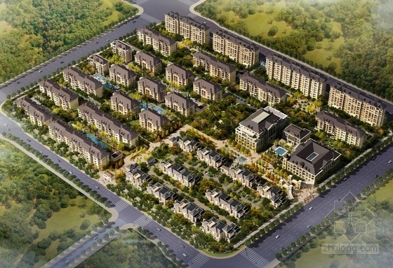 法式住宅建筑设计资料下载-[北京]法式风格多层住宅区规划建筑设计方案文本