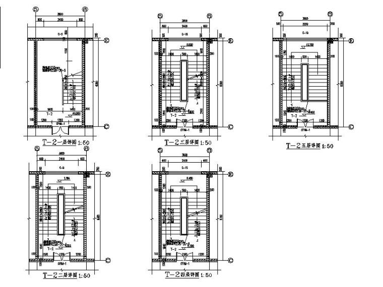 [宁夏]多层钢结构现代办公楼建筑施工图-多层现代钢结构办公楼大样图