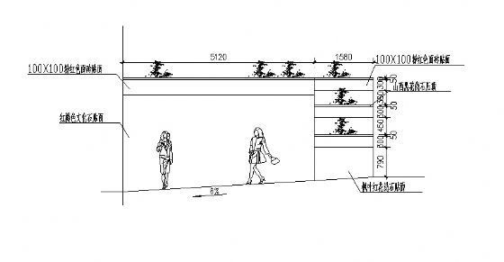 阶梯剖面详图资料下载-阶梯花池详图