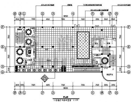 装修餐厅CAD图资料下载-某餐厅装修图