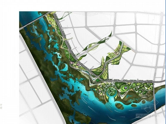 滨江景观带设计方案资料下载-[汉中]城市滨江休闲带景观概念设计方案