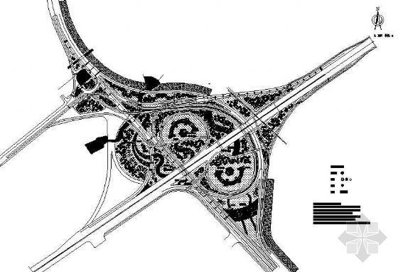 立交桥立体绿化cad图资料下载-某综合立交桥公共绿地绿化设计